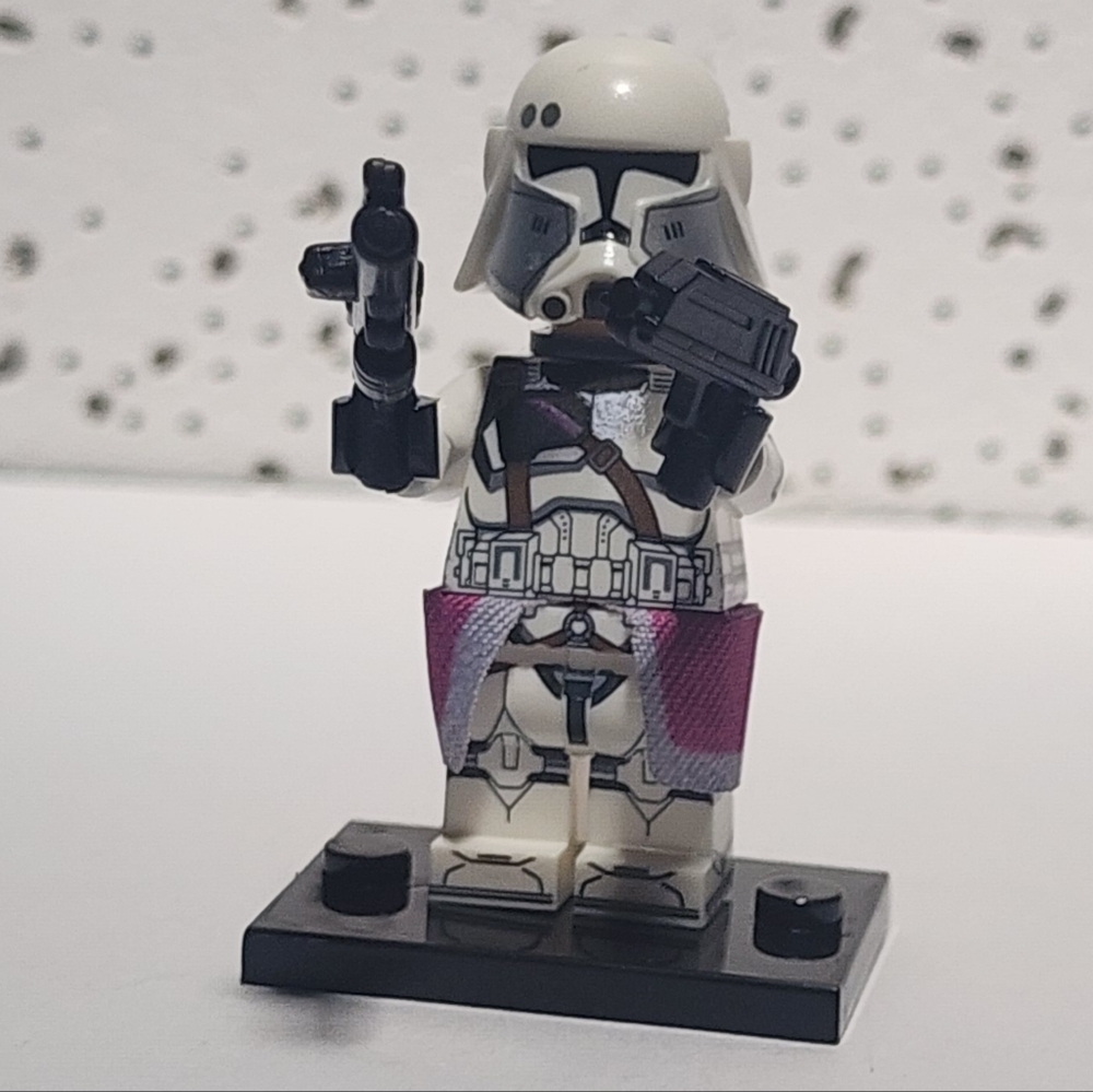 custom lego star warsclone commander bacara 21st Nova corp purple